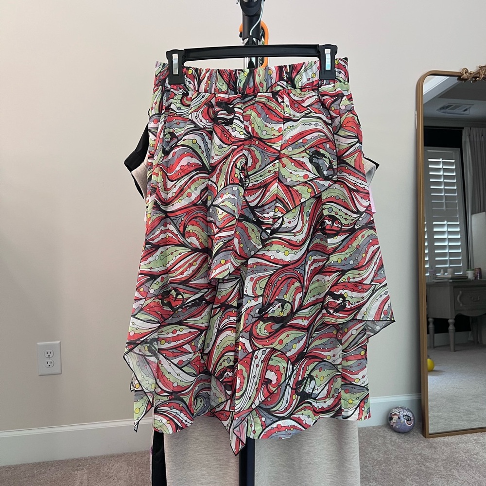 Missoni - Made In Italy Red and Green Asymmetrical Skort